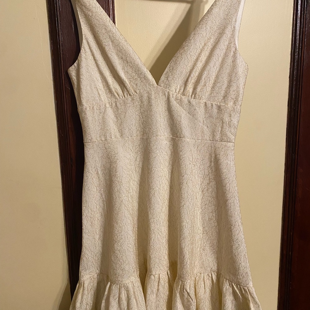 NWT Elegant Cream Sleeveless Dress